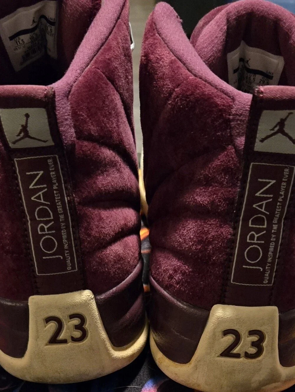 Jordan Two 3 Suede Sneakers in Maroon